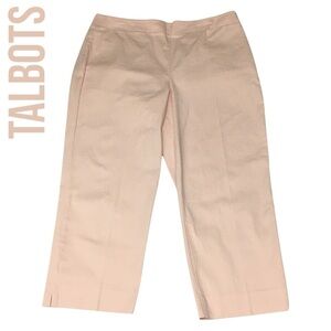 TALBOTS Heritage Outlet Pink Cropped Stretch Pants - Women’s 12